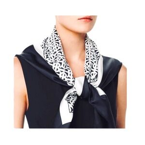 Burberry Unisex Square Mulberry Silk TB Monogram Scarf With Hand Rolled …